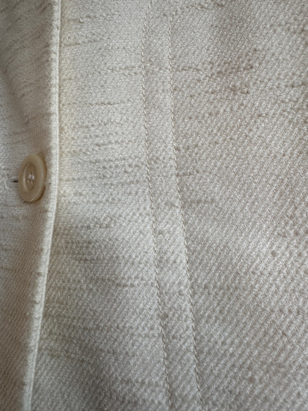 TALBOTS Petites Cream & Black Contrast Trim Spring Coat Old Money Aesthetic - Picture 6 of 9